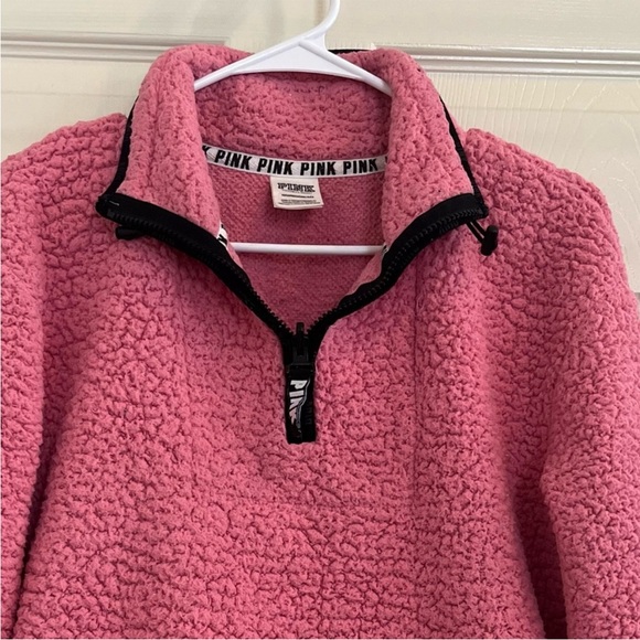 VICTORIA SECRET/PINK Sherpa half zip pullover - Picture 2 of 7